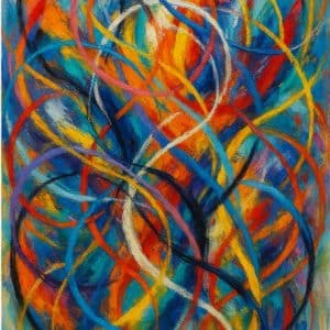 Art poster felle kleuren voor druk adhd